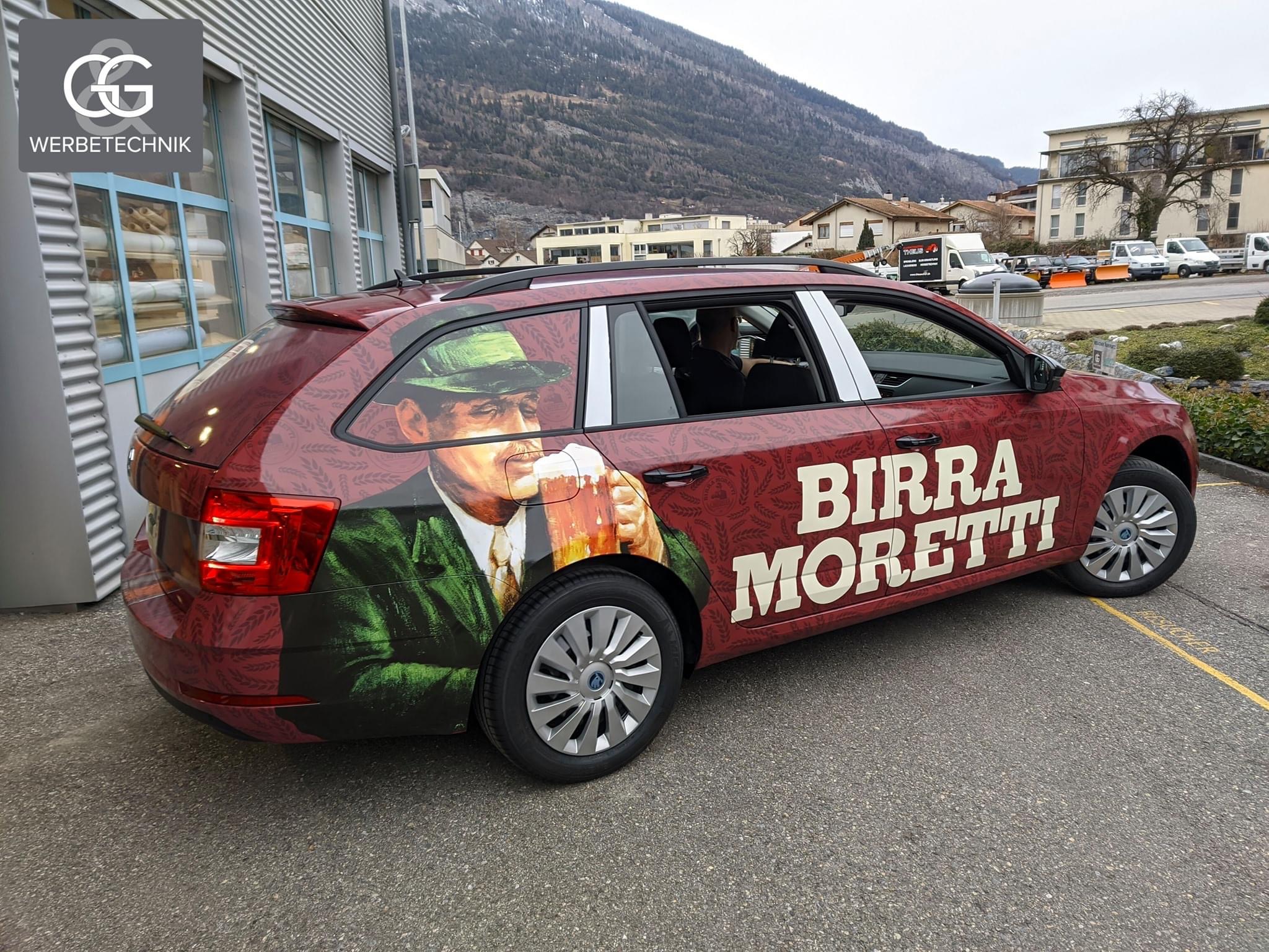 Birra Moretti Car Wrapping von G&G Werbetechnik